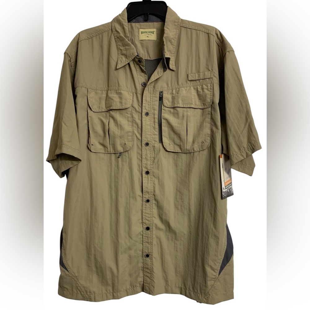 NWT Rustic Ridge XL Hiking Outdoor Minimalist Shirt Tan‎